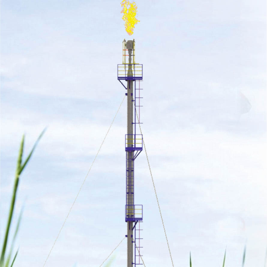Установка факельная вертикальная для сжигания газа